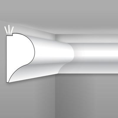 Stilby skrivač LED rasvete SK 12 XPS stirodur 120x67x2000mm bela glatki profil zidna svetlo prema plafonu