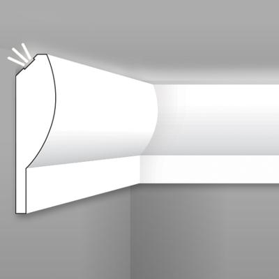 Stilby skrivač LED rasvete SK 16, XPS stirodur, 170x42x2000mm, bela boja, glatka površina, zidna svetlo prema plafonu