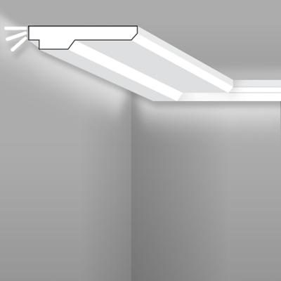 Stilby skrivač rasvete SK 19 XPS stirodur 20x100x2000 mm bela glatka površina. plafonska, svetlo prema zidu