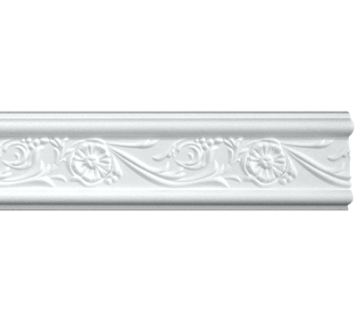 Stilby HELLA gravirana lajsna ekspandirani stiropor 80x15x2000mm bela cvetni ornamenti