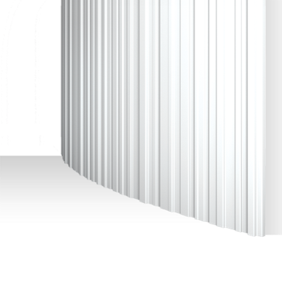 Stilby Allegretto Flex zidni panel poliuretan 295x14x2000mm bela vertikalni reljef , savitljiv