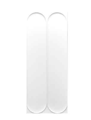 Stilby zidni panel ARC L od poliuretana 380x950mm 2 letvice bele boje sa 3D lučnim vrhom