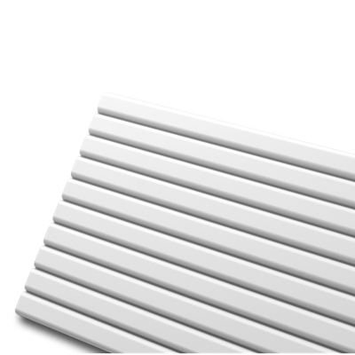 Stilby 3D zidni panel CANELE L poliuretan 2000x145x14.5mm bela boja rebrasti profil