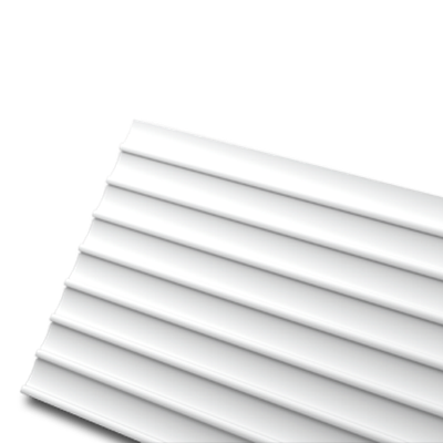 Stilby zidni panel Dorique poliuretan 300x14.5x2000mm bela boja 3D rebrasti reljef