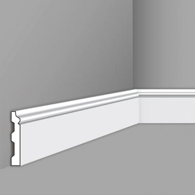 Stilby podna lajsna CF 11 polistiren visoke gustine 80x13x2000mm bela sa ukrasnim profilom na vrhu