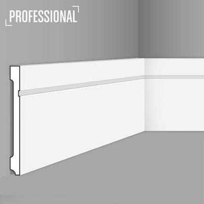 Stilby podna lajsna FD 20 polistiren visoke gustine 200x18x2000mm bela ravna sa dekorativnim kanalom