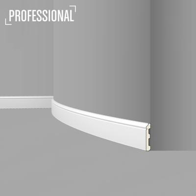 Stilby podna lajsna FL 1 FLEX poliuretan 80x13x2200mm bela fleksibilna sa diskretnim gornjim žlebom