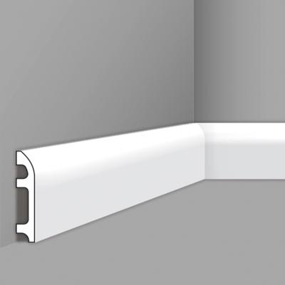 Stilby FL 5 podna lajsna od polistirena visoke gustine 100x20x2000mm bela glatka sa zaobljenom gornjom ivicom.
