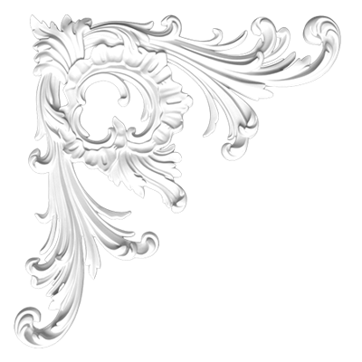 STILBY ornament ugao O5 od poliuretana, dekorativni ugao velikog formata za zid i plafon, dimenzija 390x380 mm