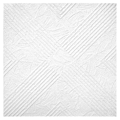 Stilby plafonska obloga Model 7 EPS stiropor 50x50cm bela reljefna sa ukrštenim dijagonalnim linijama