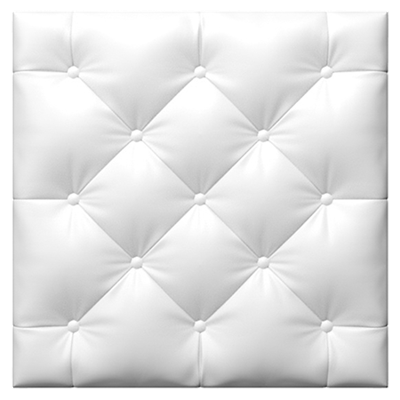 Bela 3D dekorativna zidna obloga od stiropora Pillow, dimenzije 500x500mm