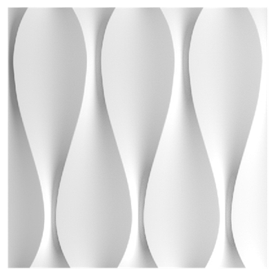 Bela 3D dekorativna zidna obloga od stiropora Wind, dimenzije 500x500mm