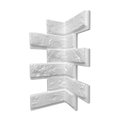 Stilby unutrašnji ugao za staru ciglu EPS 446x384x25mm bela reljefna tekstura