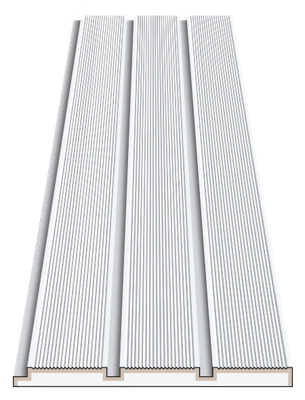 Stilby zidni panel deking od ekspandiranog polistirena 300x20x2500mm bele boje sa rebrastim 3D reljefom kao deking