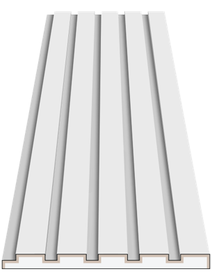 Stilby FLAT zidni panel ekspandirani polistiren 333x23x1000mm bela boja 3D reljef letvica