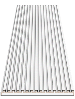 Stilby zidni panel Ribs ekspandirani polistiren 333x23x1000mm bela boja prugasti 3D reljef