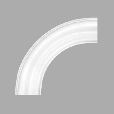 Stilby dekorativni ugao WL 11-4 R od poliuretana 140x140mm bele boje sa klasičnim reljefnim profilom.