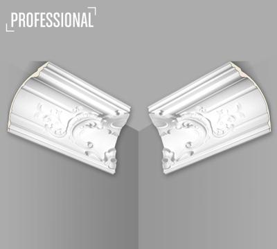 Stilby ukrasni ugao lajsne Z42 poliuretan 174x174mm bela boja barokni reljef