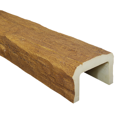 Dekorativna greda od poliuretana u svetloj boji drveta, dimenzije 90x60x2000mm
