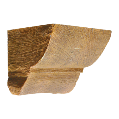 Stilby konzola svetla od poliuretana 60x90x100mm svetlo braon boje sa izraženom rustičnom teksturom drveta.