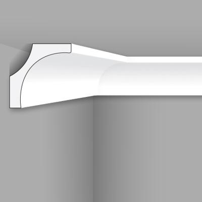Stilby plafonska lajsna LX 45 od stiropora, 35x35x2000 mm, bela boja, glatka tekstura sa zubima na kraju lajsne