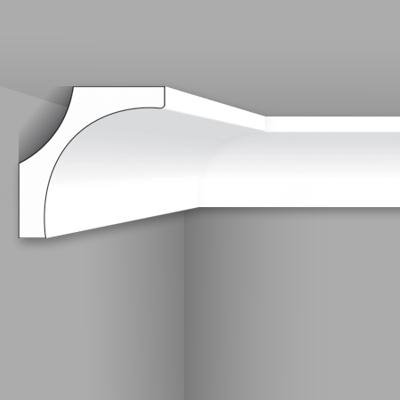 Stilby plafonska lajsna LX 65 stiropor 50x50x2000mm bela glatka, sa stepenikom na ivicama