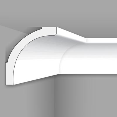 Stilby plafonska lajsna LX 75 stiropor 80x65x2000 mm bela glatki profil sa stepenikom na ivicama