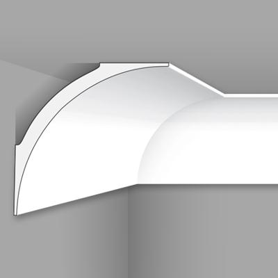 Stilby plafonska lajsna PURE 4 stiropor 100x100x2000mm bela glatka, tek vidljivim spojem sa zidom i plafonom