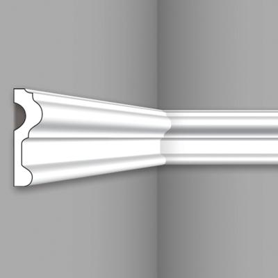 Stilby LX 70 zidna lajsna tvrdi stiropor 70x19x2000mm bela profilisana, sa jednim većim i jednim manjim ispupčenjem
