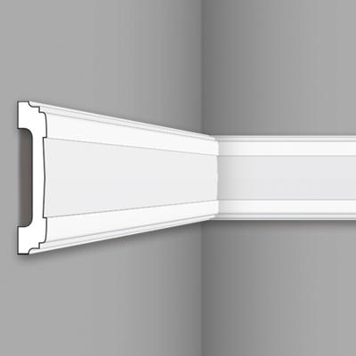 Stilby WL 5 zidna lajsna polistiren visoke gustine 85x16x2000mm bela stepenast profil simetrična