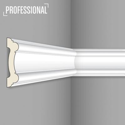 Stilby Z 1550 zidna lajsna PU poliuretan 80x19x2000mm bela profilisan reljef simetrična
