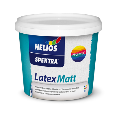 HELIOS SPEKTRA Latex Matt unutrašnja boja za zidove i plafone za prostorije sa velikim opterećenjem, toniranje online po NCS, INTERIOR COLOUR COLLECTION i EXTERIOR COLOUR COLLECTION ton karti.