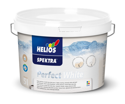 HELIOS SPEKTRA Perfect White mat boja za zidove i plafone, unutrašnja upotreba, razređivanje vodom do 10%.