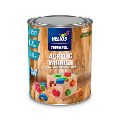 HELIOS TESSAROL AKRIL LAK saten bezbojni lak za drvo 0,75 l.