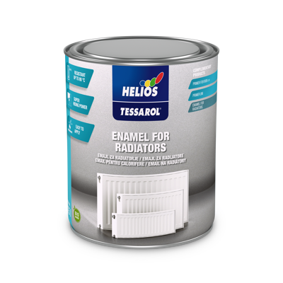 HELIOS TESSAROL emajl za radijatore sjajna boja za radijatore bela 0,75 l