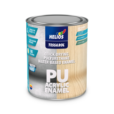 HELIOS TESSAROL PU AKRIL EMAJL satenski završni premaz za drvo i metal, za unutra i spolja, toniranje online po NCS i HGMIX sistemu.