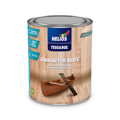 HELIOS TESSAROL lak za čamce bezbojni sjajni lak za drvo 0,2 l Ne tonira se.