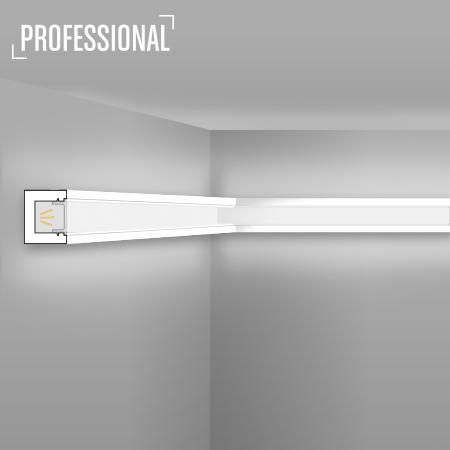 Stilby skrivač LED rasvete IL12 polistiren visoke gustine 20x25x2000mm bela glatka zidna svetlo prema prostoriji