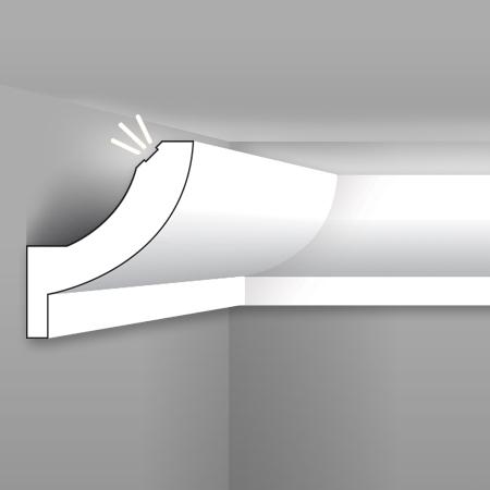 Stilby skrivač LED rasvete SK11 XPS stirodur 115x95x2000mm bela glatka profilacija zidna svetlo prema plafonu