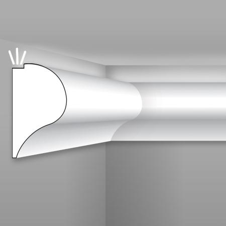 Stilby skrivač LED rasvete SK 12 XPS stirodur 120x67x2000mm bela glatki profil zidna svetlo prema plafonu