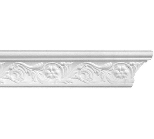 Stilby gravirana lajsna Anna ekspandirani stiropor 70x40x2000mm bela cvetni reljef