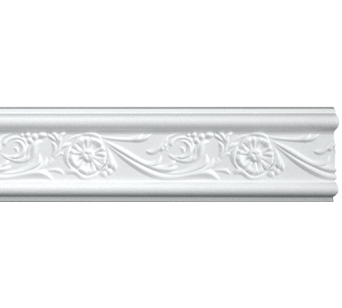 Stilby HELLA gravirana lajsna ekspandirani stiropor 80x15x2000mm bela cvetni ornamenti