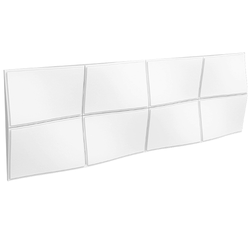 Stilby panel BUMP poliuretan 1135x380x43mm bela 3D reljef oblika iskrivljenih pločica