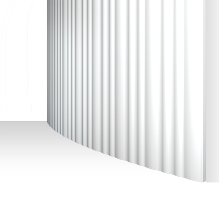 Stilby CALLANDO FLEX poliuretan 295x13x2000mm bela boja vertikalni reljef, savitljiv za polukružne zidove