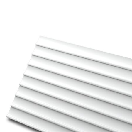 Stilby zidni panel Dorique poliuretan 300x14.5x2000mm bela boja 3D rebrasti reljef