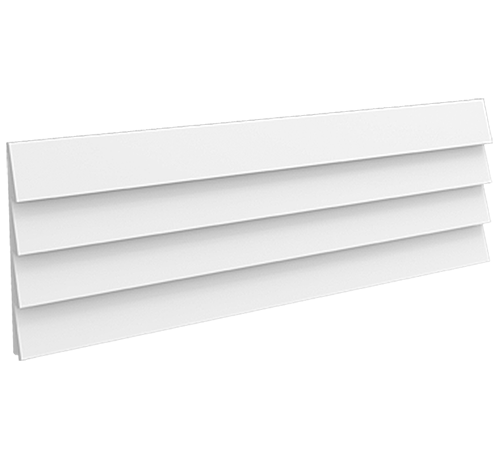 Stilby Stripe 3D zidni panel poliuretan 1135x380x38mm bela boja reljefne horizontalne kosine