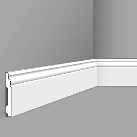 Stilby podna lajsna FB 2 polistiren visoke gustine 100x13x2000mm bela sa dekorativnim profilom