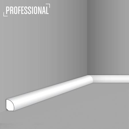 Stilby podna lajsna FL 6 polistiren visoke gustine 19x12x2500mm bela glatka, četvrtina kruga.