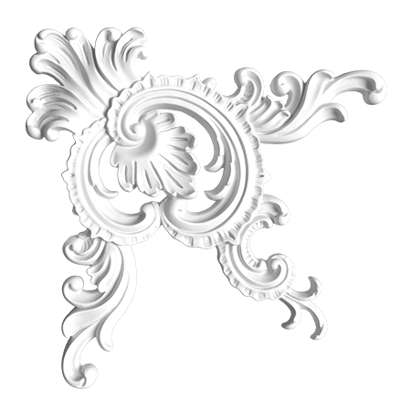 STILBY ornament ugao O4 poliuretan, veći dekorativni ugaoni element za zid i plafon, dimenzija 300x300 mm