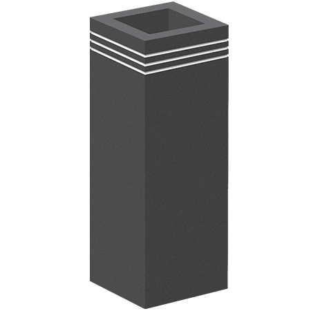 STILBY žardinjera Lux 80 od ekspandiranog polistirena sa zaštitnim slojem, dimenzija 800x300x300 mm